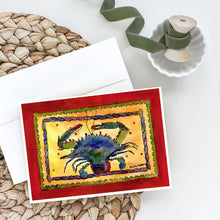 Load image into Gallery viewer, Female Blue Crab Greeting Cards -  Blank Note Cards – 8-Pack of Artist-Designed Cards with Envelopes