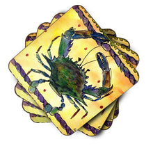 Load image into Gallery viewer, Crab Coasters - Set of 4 Lightweight Foam, Absorbent Drink Coasters