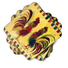 Load image into Gallery viewer, Bird - Rooster Coasters - Set of 4 Lightweight Foam, Absorbent Drink Coasters