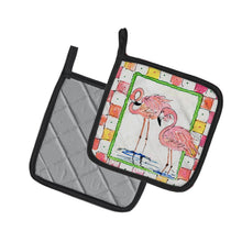 Load image into Gallery viewer, Flamingo Pot Holders - Set of 2 Decorative Kitchen Helpers | Made in the USA 8077PTHD