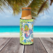 Load image into Gallery viewer, Blonde Funky Mermaid Slim Can Hugger – Fun &amp; Functional Drink Coolers 8080MUK