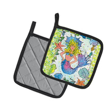 Load image into Gallery viewer, Blonde Funky Mermaid Pot Holders - Set of 2 Decorative Kitchen Helpers | Made in the USA 8080PTHD