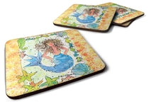 Load image into Gallery viewer, Mermaid Coasters - Set of 4 Lightweight Foam, Absorbent Drink Coasters