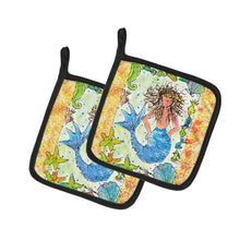 Load image into Gallery viewer, Mermaid Pot Holders - Set of 2 Decorative Kitchen Helpers | Made in the USA 8082PTHD