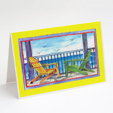 Load image into Gallery viewer, Adirondack Chairs Yellow Greeting Cards -  Blank Note Cards – 8-Pack of Artist-Designed Cards with Envelopes