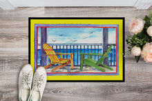 Load image into Gallery viewer, Adirondack Chairs Yellow Doormat - 24x36 Decorative Floor Mat – Indoor/Outdoor Rug