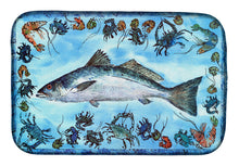 Load image into Gallery viewer, Fish Speckled Trout Dish Drying Mat – Absorbent, Artistic Kitchen Essentials 8086DDM