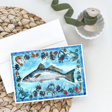 Load image into Gallery viewer, Fish Speckled Trout Greeting Cards -  Blank Note Cards – 8-Pack of Artist-Designed Cards with Envelopes