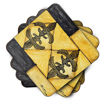 Load image into Gallery viewer, Black Gold Coasters - Set of 4 Lightweight Foam, Absorbent Drink Coasters