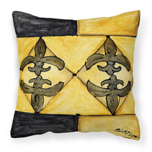 Load image into Gallery viewer, Fleur de lis Throw Pillow - 14x14 Decorative Pillow – Art for Your Home &amp; Patio 8089PW1414