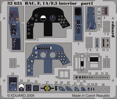 Eduard 32635 1/32 Aircraft- BAC Lightning F1A/F3 Interior for TSM (Painted Self