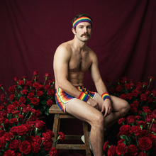 Load image into Gallery viewer, &#39;80s Style Rainbow Sweatband | Absorbent Stretch Running Headband