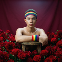 Load image into Gallery viewer, &#39;80s Style Rainbow Wristbands | Absorbent Stretch Exercise Cuffs