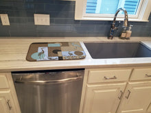 Load image into Gallery viewer, Blue Heron Dish Drying Mat – Absorbent, Artistic Kitchen Essentials 8103DDM