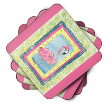 Load image into Gallery viewer, Bird - Flamingo Coasters - Set of 4 Lightweight Foam, Absorbent Drink Coasters