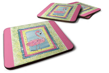 Load image into Gallery viewer, Bird - Flamingo Coasters - Set of 4 Lightweight Foam, Absorbent Drink Coasters