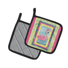 Load image into Gallery viewer, Flamingo  Pot Holders - Set of 2 Decorative Kitchen Helpers | Made in the USA 8106-APTHD