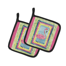 Load image into Gallery viewer, Flamingo  Pot Holders - Set of 2 Decorative Kitchen Helpers | Made in the USA 8106-APTHD