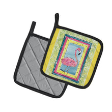 Load image into Gallery viewer, Flamingo  Pot Holders - Set of 2 Decorative Kitchen Helpers | Made in the USA 8106-BPTHD
