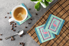 Load image into Gallery viewer, Bird - Flamingo Coasters - Set of 4 Lightweight Foam, Absorbent Drink Coasters