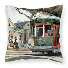 Load image into Gallery viewer, New Orleans Streetcar Decorative   Canvas Fabric Pillow