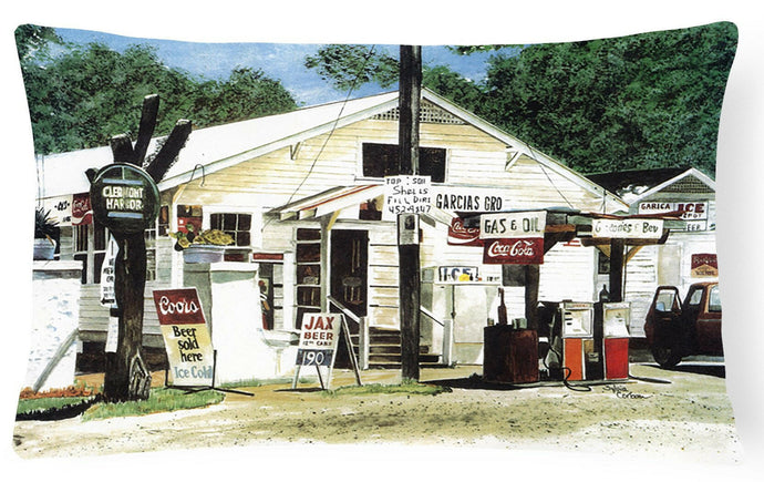 Garcia's Grocery Decorative   Canvas Fabric Pillow