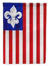 Load image into Gallery viewer, USA Fleur de lis Patriotic American Flag Canvas House Size