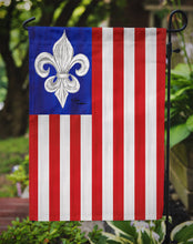 Load image into Gallery viewer, USA Fleur de lis Patriotic American Garden Flag – Decorative Outdoor Yard Flag