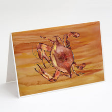 Load image into Gallery viewer, Cooked Crab Hot and Spicy Greeting Cards -  Blank Note Cards – 8-Pack of Artist-Designed Cards with Envelopes