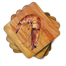 Load image into Gallery viewer, Shrimp Coasters - Set of 4 Lightweight Foam, Absorbent Drink Coasters