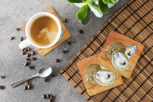 Load image into Gallery viewer, Oyster Coasters - Set of 4 Lightweight Foam, Absorbent Drink Coasters