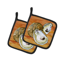 Load image into Gallery viewer, Oyster Pot Holders - Set of 2 Decorative Kitchen Helpers | Made in the USA 8142PTHD