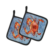 Load image into Gallery viewer, Crab Pot Holders - Set of 2 Decorative Kitchen Helpers | Made in the USA 8147PTHD
