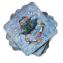 Load image into Gallery viewer, Crab Coasters - Set of 4 Lightweight Foam, Absorbent Drink Coasters