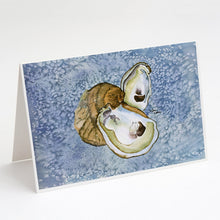 Load image into Gallery viewer, Oyster Cool Blue Water Greeting Cards -  Blank Note Cards – 8-Pack of Artist-Designed Cards with Envelopes