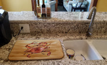 Load image into Gallery viewer, Cooked Crab Sandy Beach Dish Drying Mat – Absorbent, Artistic Kitchen Essentials 8154DDM