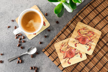 Load image into Gallery viewer, Crab Coasters - Set of 4 Lightweight Foam, Absorbent Drink Coasters