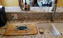 Load image into Gallery viewer, Crab Dish Drying Mat – Absorbent, Artistic Kitchen Essentials 8159DDM