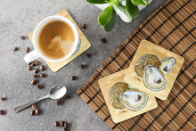 Load image into Gallery viewer, Oyster Coasters - Set of 4 Lightweight Foam, Absorbent Drink Coasters