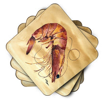Load image into Gallery viewer, Shrimp Coasters - Set of 4 Lightweight Foam, Absorbent Drink Coasters