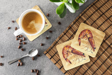 Load image into Gallery viewer, Shrimp Coasters - Set of 4 Lightweight Foam, Absorbent Drink Coasters