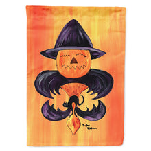 Load image into Gallery viewer, Halloween Pumpkin Bat Fleur de lis Flag Canvas House Size