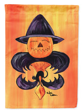 Load image into Gallery viewer, Halloween Pumpkin Bat Fleur de lis Garden Flag – Decorative Outdoor Yard Flag