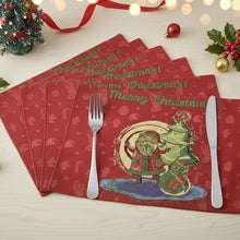 Load image into Gallery viewer, DaDa Bedding Set of 4-Pieces Red Santa Claus Christmas Tapestry Placemats 13” x 19” (17615)