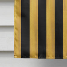 Load image into Gallery viewer, Black and Gold Fleur de lis Nation Flag Canvas House Size