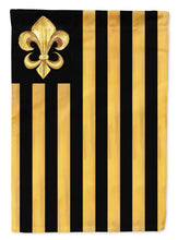 Load image into Gallery viewer, Black and Gold Fleur de lis Nation Garden Flag – Decorative Outdoor Yard Flag