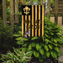 Load image into Gallery viewer, Black and Gold Fleur de lis Nation Garden Flag – Decorative Outdoor Yard Flag
