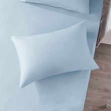 Load image into Gallery viewer, DaDa Bedding Cotton Soothing Light Sky Blue Fitted Sheet (JHW-604)