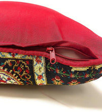 Load image into Gallery viewer, DaDa Bedding Set of 8 Pieces Dark Botanical Mughal Floral Table Woven Black Tapestry - 4 Placemats, 2 Table Runners, 2 Throw Pillow Covers (18197)