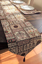 Load image into Gallery viewer, DaDa Bedding Set of 8 Pieces Light Botanical Mughal Floral Table Woven Tapestry - 4 Placemats, 2 Table Runners, 2 Throw Pillow Covers (18196)